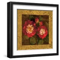 Red Camellias II-John Seba-Framed Art Print