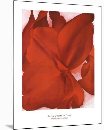 Red Cannas-Georgia O'Keeffe-Mounted Art Print