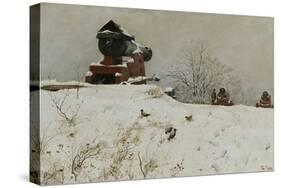 Red cannon, 1880 oil on board-Fritz Thaulow-Stretched Canvas