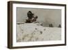 Red cannon, 1880 oil on board-Fritz Thaulow-Framed Giclee Print