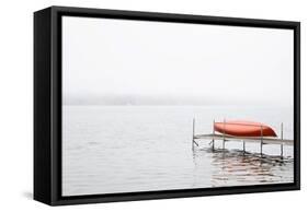 Red Canoe-Brooke T. Ryan-Framed Stretched Canvas