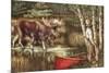 Red Canoe-Anne Yvonne Gilbert-Mounted Giclee Print