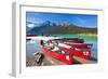 Red Canoes for Hire-Neale Clark-Framed Photographic Print