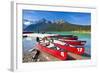 Red Canoes for Hire-Neale Clark-Framed Photographic Print