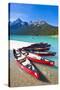 Red Canoes for Hire-Neale Clark-Stretched Canvas