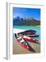 Red Canoes for Hire-Neale Clark-Framed Photographic Print