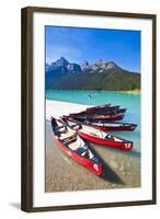 Red Canoes for Hire-Neale Clark-Framed Photographic Print