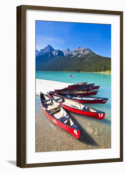 Red Canoes for Hire-Neale Clark-Framed Photographic Print