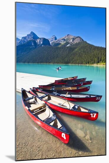 Red Canoes for Hire-Neale Clark-Mounted Photographic Print