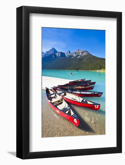 Red Canoes for Hire-Neale Clark-Framed Photographic Print