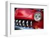 Red Car Grill and Headlight-null-Framed Art Print