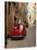 Red Car Parked in Narrow Street, Siena, Tuscany, Italy-Ruth Tomlinson-Stretched Canvas