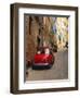 Red Car Parked in Narrow Street, Siena, Tuscany, Italy-Ruth Tomlinson-Framed Photographic Print