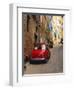 Red Car Parked in Narrow Street, Siena, Tuscany, Italy-Ruth Tomlinson-Framed Photographic Print