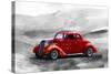 Red Car2-Ata Alishahi-Stretched Canvas