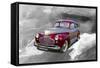 Red Car3-Ata Alishahi-Framed Stretched Canvas