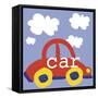 Red Car-Erin Clark-Framed Stretched Canvas