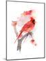 Red Cardinal, 2016-John Keeling-Mounted Giclee Print