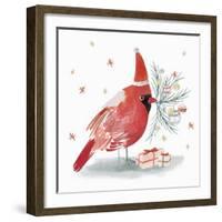 Red Cardinal I-PI Studio-Framed Art Print