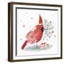 Red Cardinal I-PI Studio-Framed Art Print