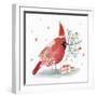 Red Cardinal I-PI Studio-Framed Art Print