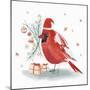 Red Cardinal II-PI Studio-Mounted Art Print
