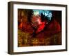Red Cardinal Thai Temp-Daniel Stanford-Framed Art Print