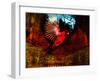 Red Cardinal Thai Temp-Daniel Stanford-Framed Art Print