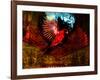 Red Cardinal Thai Temp-Daniel Stanford-Framed Art Print