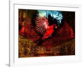 Red Cardinal Thai Temp-Daniel Stanford-Framed Art Print