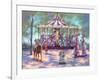 Red Carousel-Judy Mastrangelo-Framed Giclee Print