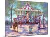 Red Carousel-Judy Mastrangelo-Mounted Giclee Print