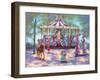 Red Carousel-Judy Mastrangelo-Framed Giclee Print