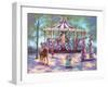 Red Carousel-Judy Mastrangelo-Framed Giclee Print