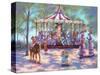 Red Carousel-Judy Mastrangelo-Stretched Canvas