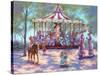 Red Carousel-Judy Mastrangelo-Stretched Canvas