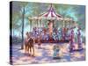 Red Carousel-Judy Mastrangelo-Stretched Canvas