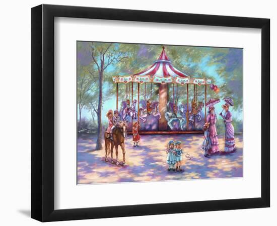 Red Carousel-Judy Mastrangelo-Framed Giclee Print