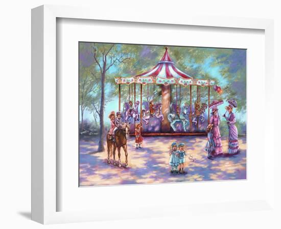 Red Carousel-Judy Mastrangelo-Framed Giclee Print