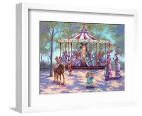 Red Carousel-Judy Mastrangelo-Framed Giclee Print