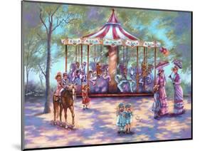 Red Carousel-Judy Mastrangelo-Mounted Giclee Print