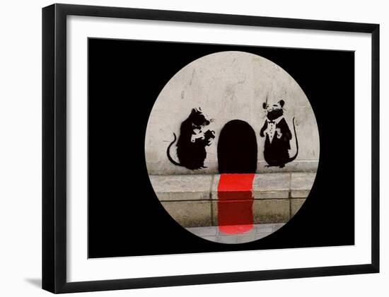 Red Carpet Rats-Banksy-Framed Giclee Print