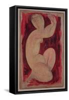 Red Caryatid, 1913-Amedeo Modigliani-Framed Stretched Canvas