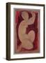 Red Caryatid, 1913-Amedeo Modigliani-Framed Giclee Print
