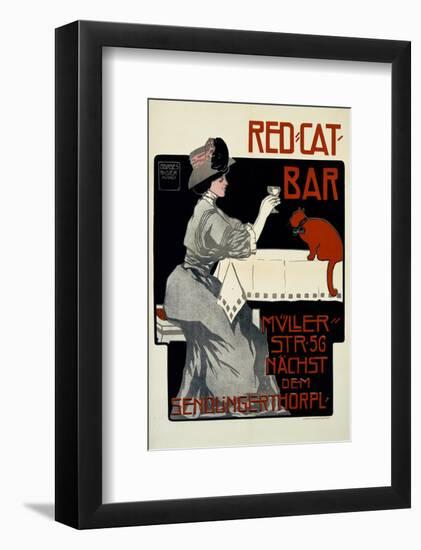 Red Cat Bar-Georges Rogier-Framed Art Print