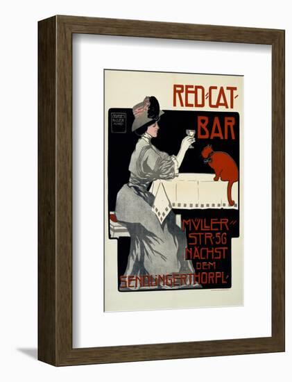 Red Cat Bar-Georges Rogier-Framed Art Print