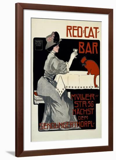 Red Cat Bar-Georges Rogier-Framed Art Print