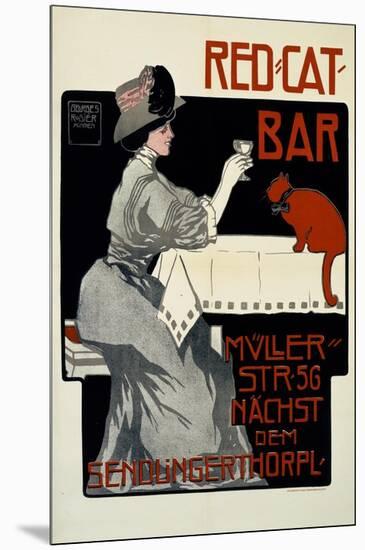 Red Cat Bar-Georges Rogier-Mounted Art Print