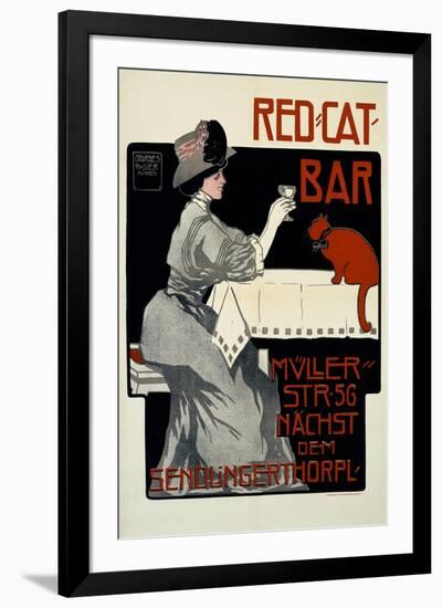 Red Cat Bar-Georges Rogier-Framed Art Print