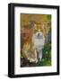 Red Cat Painting Gouache.-Anna Pismenskova-Framed Photographic Print